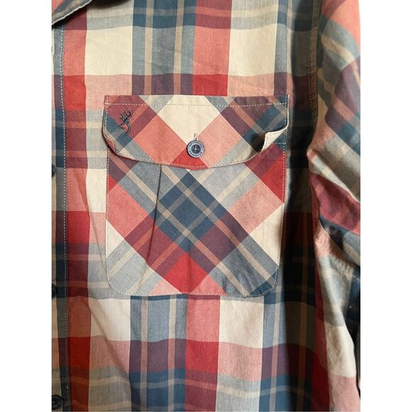Browning Mens Multicolor Plaid Long Sleeve Western Button Up Shirt Large - Picture 6 of 15